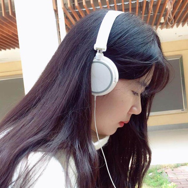 pitrice S1 Portable 3.5mm Wired Headset Stereo Foldable Headphones White