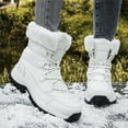 thumbnail image 3 of YOURDIARY Womens Snow Boots Winter Waterproof Warm Fur Lined Mid-Calf Boots Comfortable Outdoor Anti-Slip Walking Shoes, 3 of 9
