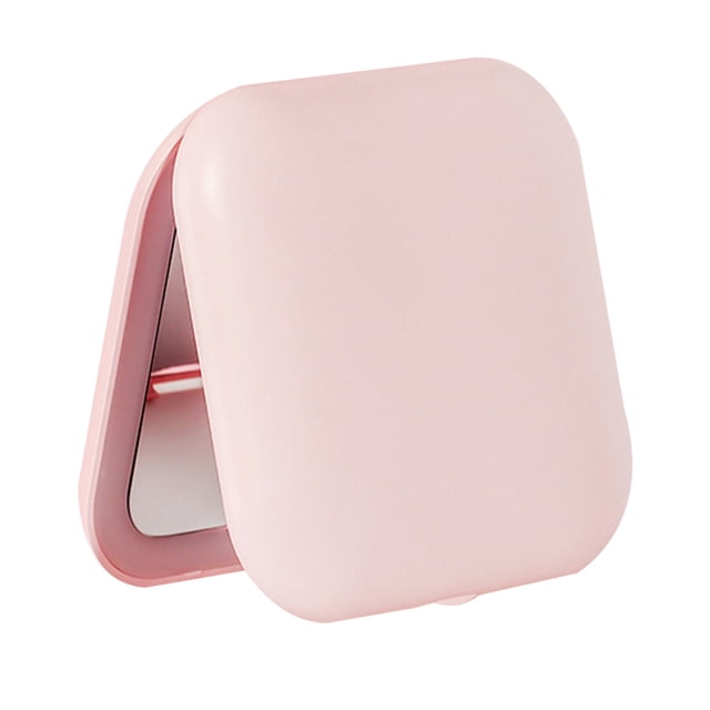 LED makeup mirror with 5x magnification, fill light double sided folding mirror