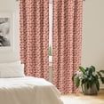 thumbnail image 2 of Ambesonne Coral Curtains, Nostalgic Gerbera Motifs, Pair of 28"x84", Dark Coral Vermilion, 2 of 5