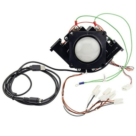 Usb Ps2 Cordless Desktop - 3 inch arcade game LED color changing trackball with USB and PS2 interface