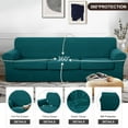 thumbnail image 3 of U-NICE HOME 4 Pieces Oversized Stretch Couch Cover Sofa Cover Washable Sofa Slipcover With Individual Seat Cushion for 3 Cushion Couch Sofa Pet Friendly, Blue, 3 of 7
