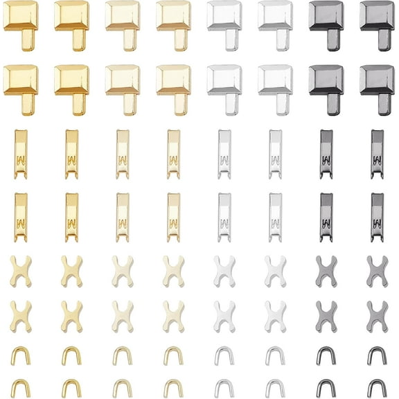 Zipper Latch Slider 80pcs Zipper Head Retainer 4 Colors Zipper Bottom Sliders Retainer Insertion Pin for Jacket Zippers Bags Tents Luggage Backpacks Sleeping Bag 16 Sets