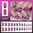 thumbnail image 5 of Miwamany 24Pcs Halloween Goth Press on Nails Medium Stiletto Almond Fake Nails Red Halloween Acrylic False Nails Full Cover Reusable Stick on Nails for Women Girls, 5 of 7