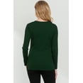 thumbnail image 3 of Solid Ruched Long Sleeve Square Neck Maternity Top, 3 of 3