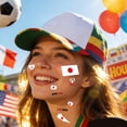 thumbnail image 5 of Deeceymbur 10 Pack Waterproof Removable Flag Temporary Tattoos Face Stickers for International Teams Fan Gear Party Supplies Multicolor Sports Celebration Decals, 5 of 6