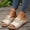 Beige, variant on Fnooota Womens Flat Sandals, Platform Open Toe Slip On Beach Summer Shoes Sandals White Size 9