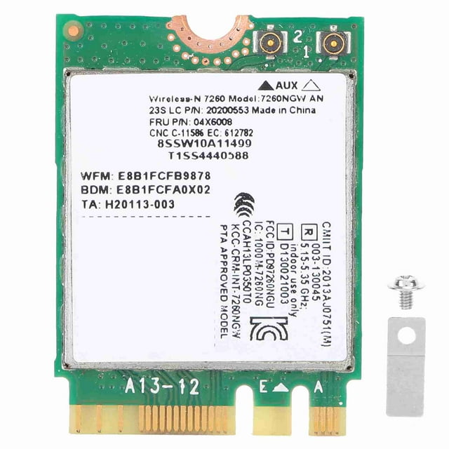 Tarjeta de red inalámbrica 7260NGW AN 2.4G/5G 300Mbps WIFI + Bluetooth 4.0 NGFF M.2 para Lenovo Thinkpad X240/X230S/T440S/T431