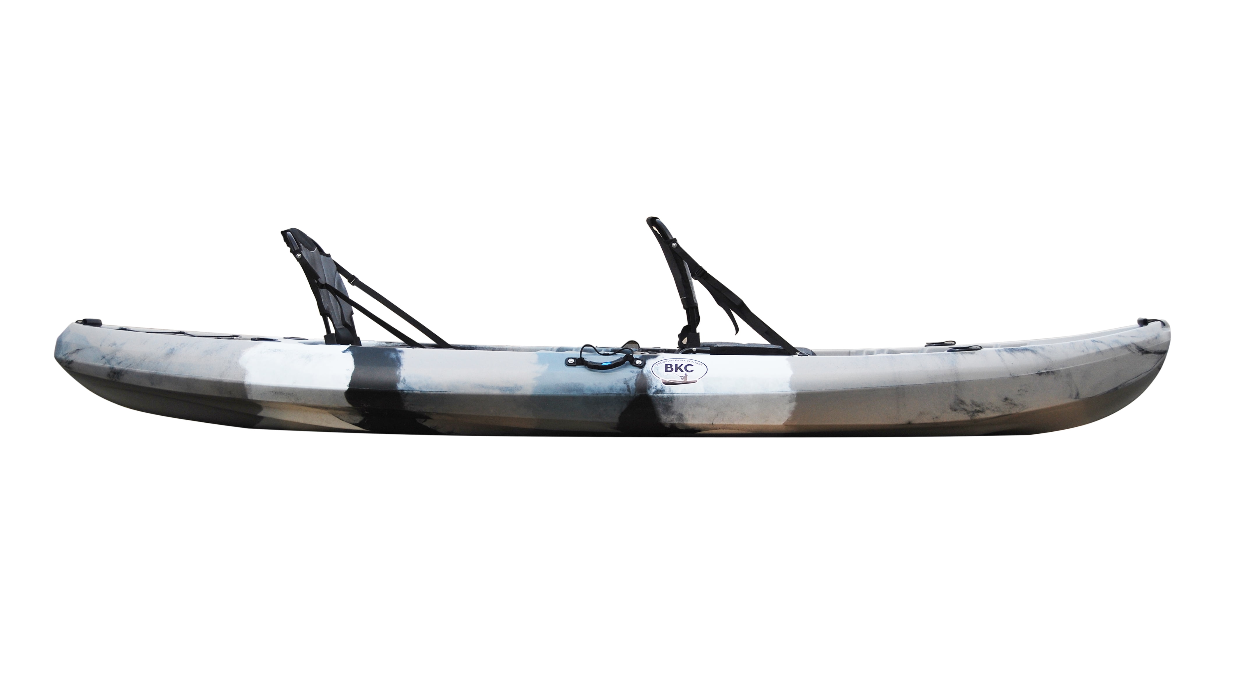 BKC UH-TK219-US 12.2 ft. Tandem Sit On Top Kayak 2-3 person, 2 Paddles, 2  Upright Seats & 6 Fishing Rod Holder