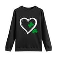 thumbnail image 6 of Annhoo Womens St. Patrick's Day Tops Fashion Print Graphic Block Color Crewneck Loose Shirts Spring Clothes, 6 of 7
