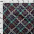 thumbnail image 2 of oneOone Organic Cotton Voile Fabric Tartan Check Printed Craft Fabric BTY 42 Inch Wide, 2 of 4