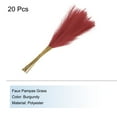 thumbnail image 3 of Uxcell 20Pcs Pampas Artificial Grass 21.65" Fake Pampas for Wedding Decoration Burgundy, 3 of 7