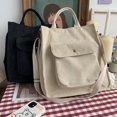thumbnail image 3 of LinYooLi Corduroy Bag for Women Shoulder Bags Shopper Designer Handbags Spring Summer High Quality Student Bookbag Female Canvas Tote Bag, 3 of 6