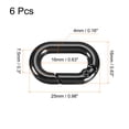 thumbnail image 2 of Uxcell 0.98 Inch Spring Oval Ring Round Snap Clip Trigger for Bag Purse Keychain, 6Pack Black, 2 of 6