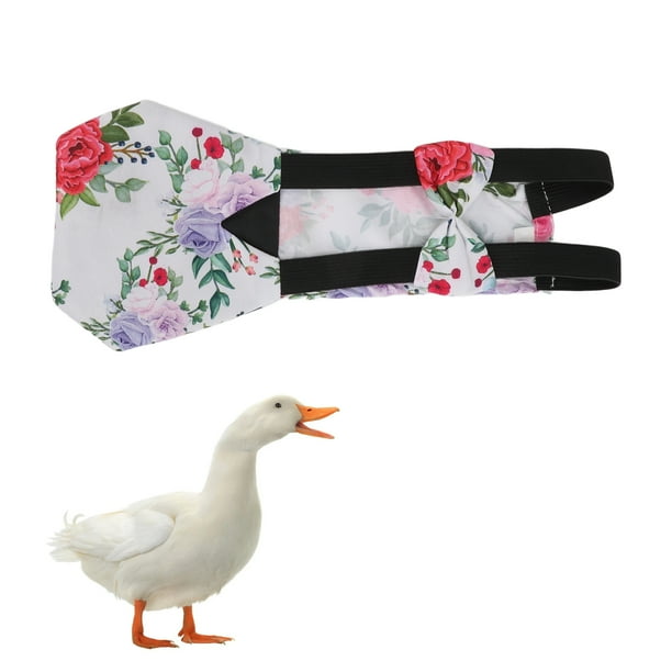 Pañales de pollo pañales reutilizables para patitos para mascotas patos galinas ropa de ganso pañal para mascotas con cinturón suelto y apretado lavable a prueba de caída