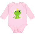 thumbnail image 3 of Inktastic Cute Frog, Green Frog, Frog Prince, Crown Boys or Girls Long Sleeve Baby Bodysuit, 3 of 5