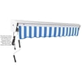 thumbnail image 3 of Awntech 24' x 10' Destin Manual Patio Retractable Awning, Bright Blue/White Stripe, 3 of 7