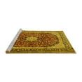 thumbnail image 2 of Ahgly Company Machine Washable Indoor Round Persian Yellow Traditional Area Rugs, 3' Round, 2 of 4