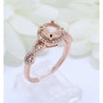 thumbnail image 2 of HeartsAndYou 2ct Natural Morganite & Diamond Engage Ring Twist Shank Halo 14k SOLID Rose Gold, 2 of 9