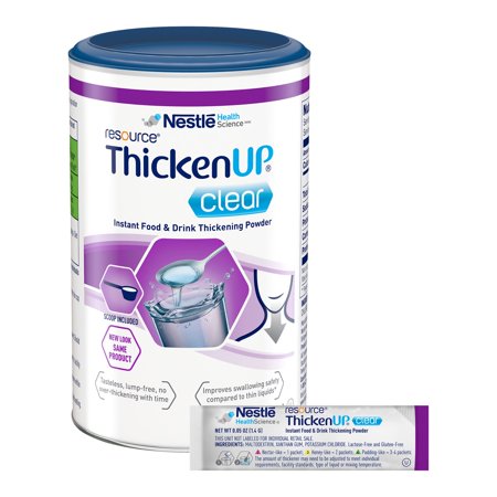 Nestle Resource Thickenup Clear Instant Food & Drink Thickener Unflavored 4.4 oz. Canister
