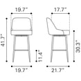 thumbnail image 2 of Banco de Bar Keppel Negro - Kessa Muebles, 2 of 5