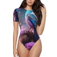 thumbnail image 1 of Fotbe Beautiful Flower Blue Bird Body de Mujer con Cuello Redondo y Mangas Cortas, Sin Mangas Ajustado, Suave, Cómodo y Básico-X-Large, 1 of 7
