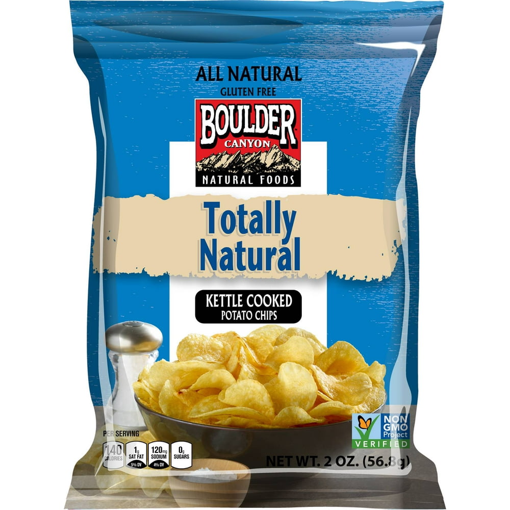 Boulder Canyon Totally Natural Kettle Cooked Potato Chips 2 oz. bag