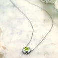 thumbnail image 4 of Gem Stone King 925 Sterling Silver Green Peridot Pendant Necklace for Women | 2.07 Cttw | Gemstone August Birthstone | Round 8MM | With 18 inch Chain, 4 of 4