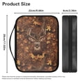 thumbnail image 4 of FKELYI PU Leather Bible Cover with Zipper Pocket Church Bible Bag Forest Maple Leaf Elk Print Book Organizer Holder for Prayer Study Portable Christian Bag with Handle, 4 of 6