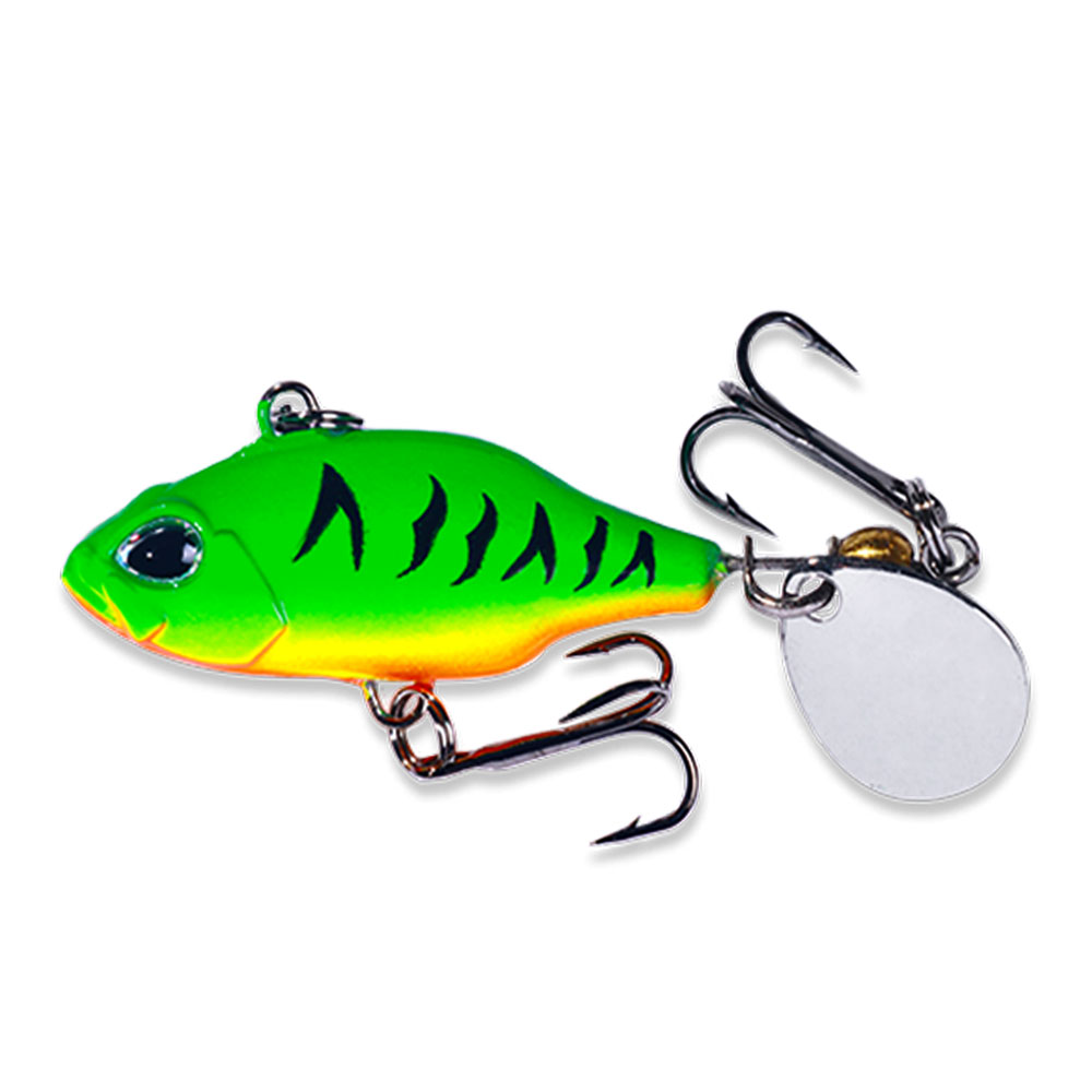 HENGJIA 8 Pack Fishing Spoons Lures, Fishing Jigs Metal Blade Bait Spinner with Sequin Tail Long Casting Jigging Spoon Lure VIB Hard Swimbait for Walleye Bass Trout Freshwater Saltwater