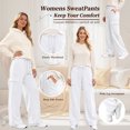 thumbnail image 4 of TEMOFON Sweatpants for Women Straight Leg Elastic Waist Fall Winter Pants Casual Lounge Pants Womens Sweatpants with Pockets, 4 of 11