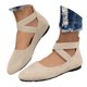 thumbnail image 3 of WILLBEST Sandalias De Piso Para Mujer Zapatos Casuales De Mujer Para Uso Diario Diseño Cómodo De Punta Cerrada Estilo Fácil De Poner Calzado Plano Versátil Para Vestidos Y Todas Las Estaciones, 3 of 5