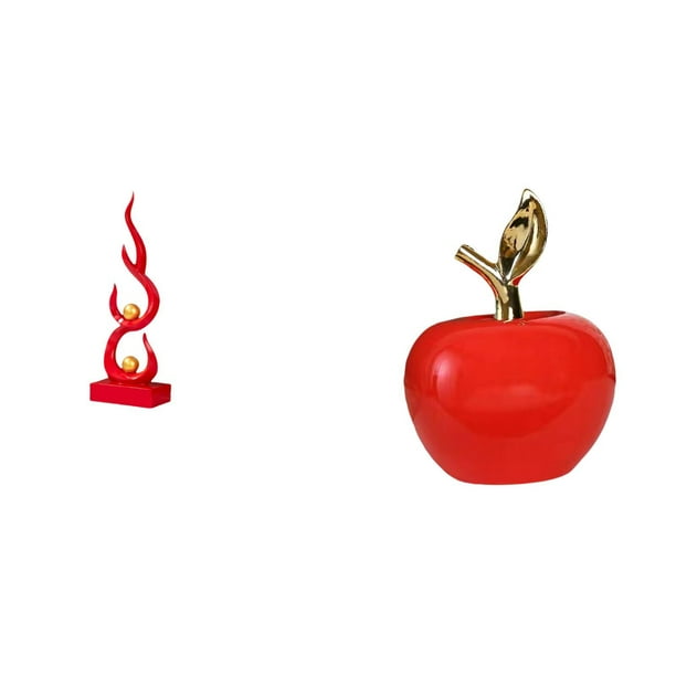 Escultura abstracta de fuego,Estatua de arte abstracto,adorno decorativo para el hogar,Estatua,Escultura de fruta artificial,estatua y artesanía,Colección de figuras de cerámica para