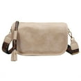 thumbnail image 1 of Bolso de mano Qarigey para mujer versátil y espacioso de cuero PU elegante y práctico tipo almohada Envolturas para manijas de equipaje beige, 1 of 6