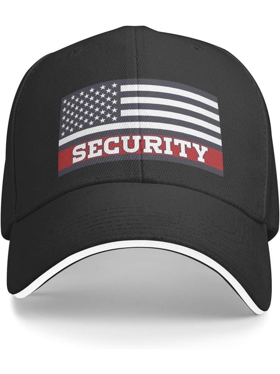 Security Baseball Hat America Flag Security Hat Men Women Security Trucker Hat Security Cap Funny Gift Hat Black