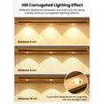 thumbnail image 2 of YULINKCO 3 LED Under Cabinet Light, Under Counter Dimmable Lighting, USB Rechargeable Motion Sensor Light, Cat’s Eye Hill Corrugated Effect for Display Cabinet, Showcase, Wine Cabinet, 2 of 7