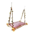 thumbnail image 2 of Jaula para pájaros loros hamaca colgante cama para pájaros juguete de madera para hacer ejercicio Yinane 23 cm x 17 cm x 26 cm rosa, 2 of 8