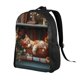 thumbnail image 2 of Balery Cat Asleep Among Flowers Mochila - Mochila Estilosa y Duradera para Laptop de 15 Pulgadas con Tela Oxford Impermeable, 2 of 8