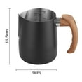 thumbnail image 2 of Milk Frothing Pitcher 600ml/1000ml Latte Art Cup Stainless Steel Latte Jug Thickened Espresso Milk Frothing Cup with Handle for Home, 2 of 8