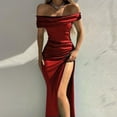 thumbnail image 2 of Ketyyh-chn99 Robes Élégantes pour Femmes Robe d'Été Robe de Bal Formelle Robe de Soirée Élégante Ligne A Robe de Mariage Rouge,m, 2 of 5