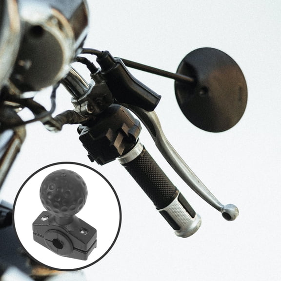 FELTECHELECTR Motorbike Accessories 1Set Zinc Alloy Motorcycle Rearview Mirror Mount Adjustable 360-Degree Rotation 2.0In