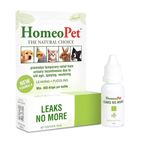 HomeoPet LEAKS NO MORE Urinary Health Support Drops for Pets, 15 mL