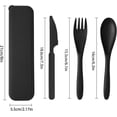 thumbnail image 2 of Reusable Utensils Set with Case - 2-Person Adult Portable Dark-Colored Cutlery Kit, Dishwasher Safe - Ideal for Camping, Travel & Kitchen Use, 2 of 6