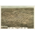 thumbnail image 1 of 24"x36" Gallery Poster, birdseye view map of Raleigh, North Carolina 1872, 1 of 1