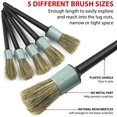 thumbnail image 2 of Master Detailing Brush Set - 5 Different Sizes - Free Microfiber Towel - Premium Natural Boar Hair - Handle -, 2 of 5
