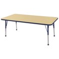 thumbnail image 1 of ECR4Kids 30in x 60in Rectangle Everyday T-Mold Adjustable Activity Table Maple/Navy - Toddler Ball, 1 of 2