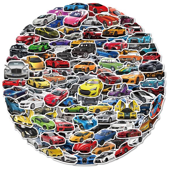 Paquete de pegatinas de vinilo impermeable para coches de carreras, anime, 150 unidades