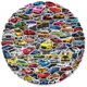 thumbnail image 1 of Paquete de pegatinas de vinilo impermeable para coches de carreras, anime, 150 unidades, 1 of 3