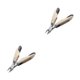 thumbnail image 4 of Qarigey Nail Art Nipper Acero inoxidable Uña de los pies Uña Pedicura Salón portátil Bolsillo Pie Nariz doblada Alicates Tijeras Blanco blanco 2piezas Qarigey CBP189102, 4 of 6