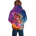 thumbnail image 2 of Mario Hoodie 3D Print Pullover Hooded Long Sleeve Sweatshirts Tops Blouse with Pocket for Boys Girls Small, 2 of 7